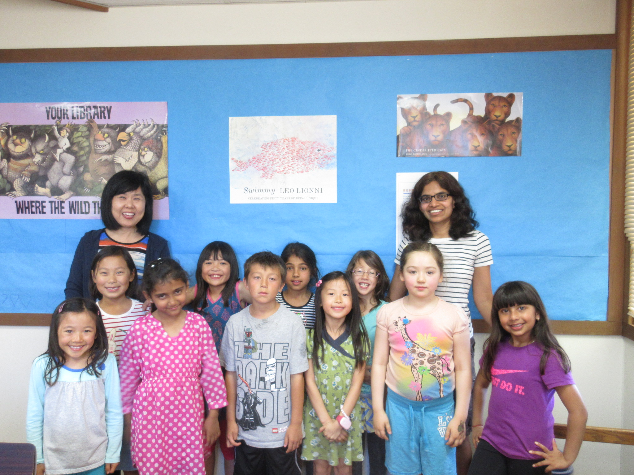 Volunteer with students